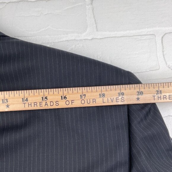 Jos A Bank Suit Men 43L 34Wx30L Black White Gordon Signature Gold Wool Classic - Picture 10 of 16